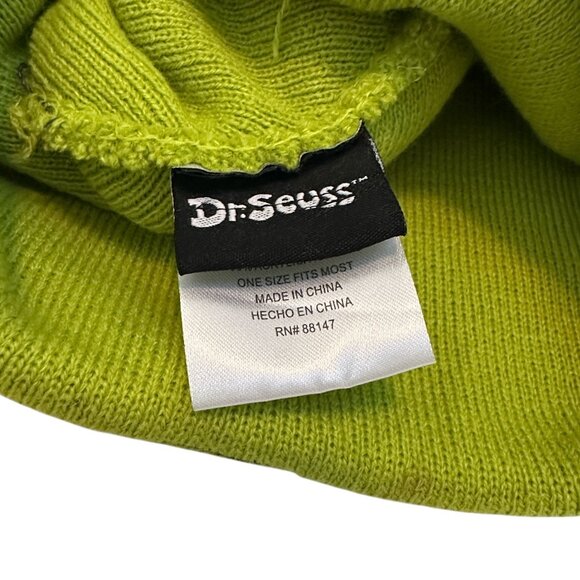 Green Grinch Dr. Seuss Beanie with Pom-Pom, Adult One Size - Picture 6 of 9